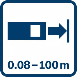 Пиктограмма Bosch MT GLM 100C Мишень 0,05-100 м поз.